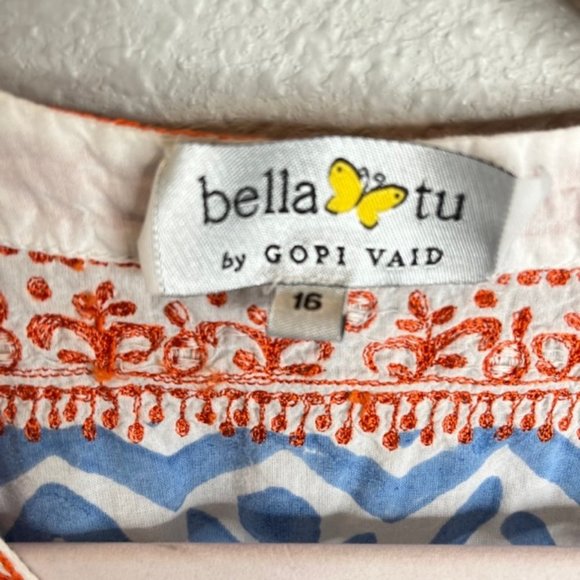 Bella Tu by Gopi Vaid  Size 16 Rhinestone Embroidered Boho Dress - Picture 9 of 13